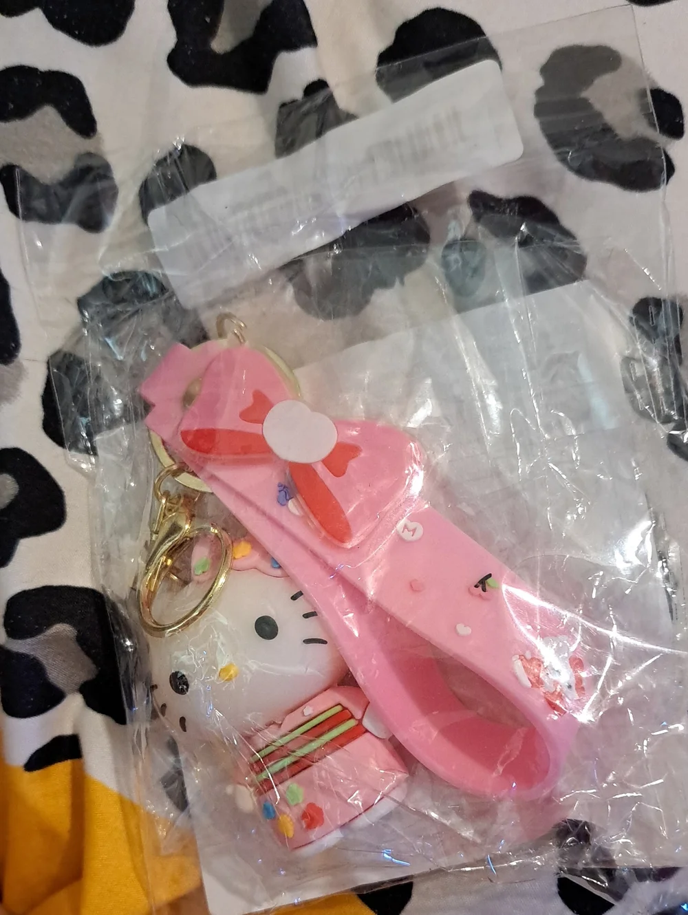Hello Kitty Key Chain Bag Charm Pink Large